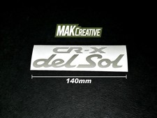 Crx Del Sol Sticker Silver Vinyl Decals Rear Boot Honda Civic Crx