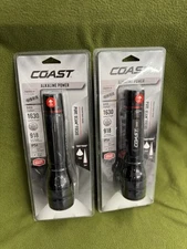 Coast G455 Durable Powerful Bright LED Flashlight 1630 Lumens NEW w/ Batt  X 2