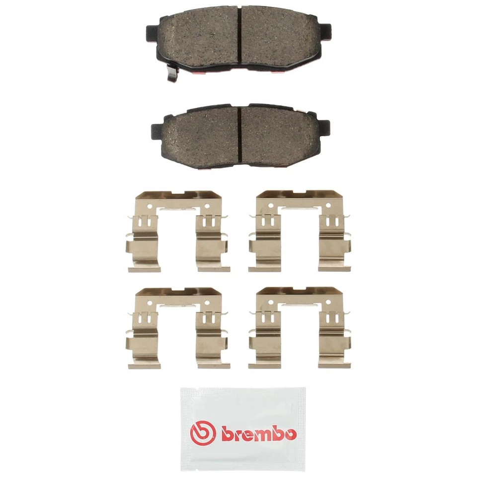 Juego de pastillas de freno de disco delanteras y traseras Brembo para Subaru B9 Tribeca 2006-2007 Foto 4 de 4