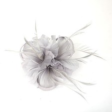 Flower Hair Clip Feathers Small Fascinator Mini Top Hat Wedding Royal Ascot Race