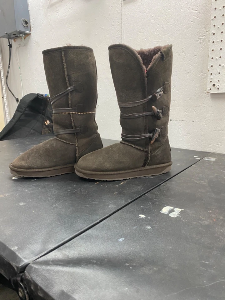 EMU Paddington Hi W10029 Negro Australia Botas de Piel de Oveja Mujer Talla 8 Forradas Foto 3 de 4