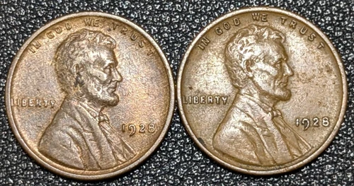 2x 1928 Copper Lincoln Wheat Cent 1C Better Date FINISH YOUR ALBUM Ships Free!