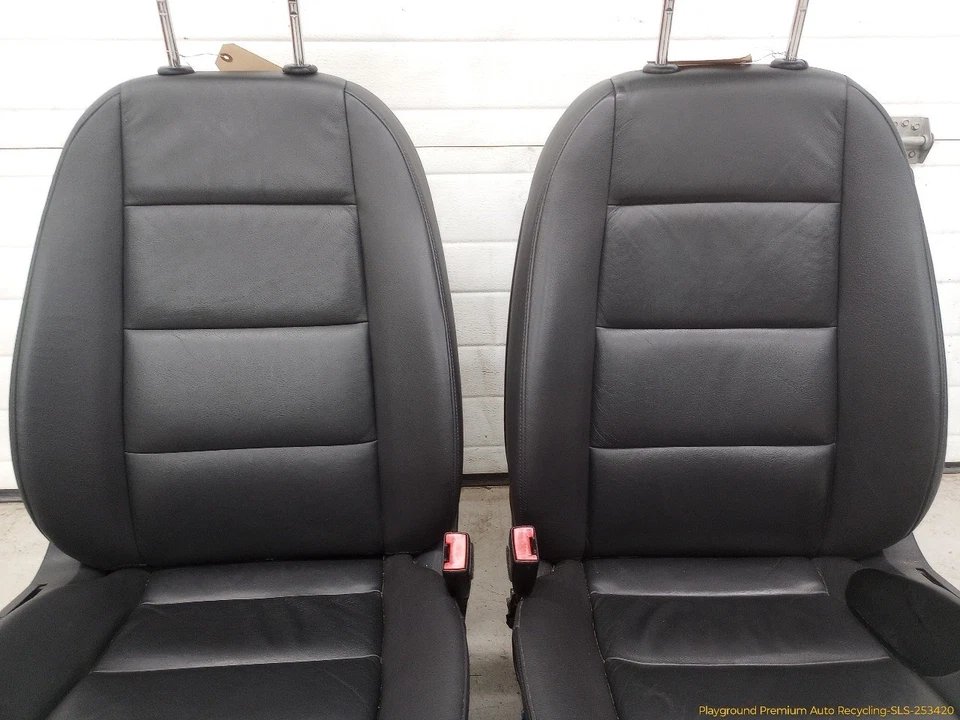 Audi A6 S6 C6 SEDAN Pair Of Left & Right Front Leather Seat Black Fits 2005-2011 Foto 3 de 4