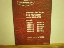CUSHMAN TRUCKSTER HAULSTER OWNERS MANUAL 10 MODELS ALL FROM 1963 W/OMC ENGINS