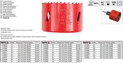 Yato Bimetall-Lochsäge 19-140mm Freie Auswahl