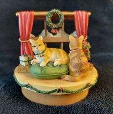 Christmas Yankee Candle Capper Topper for Jar Candle Cats Snow Wreath Gift GUC