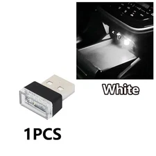 1x  Mini RGB LED USB Car Interior Light Neon Atmosphere Ambient Lamp Accessories