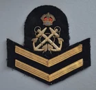 Royal Navy, Petty Officer WW2 Era Regulating Badge/Patch - 8 Years G/C Chevrons