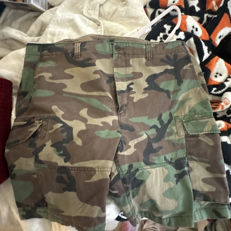 Polo Ralph Lauren Mens 44B Relaxed Woodland Camo Cargo Shorts Military 44 Big - Image 3 of 4