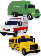 Mold Free Car Bath Toys for Kids  Toddler Bath Toys with No Hole for Water  Ve