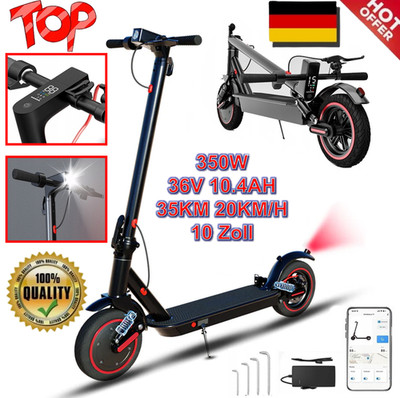Elektroroller 350W 10.4AH 35KM E-Scooter Akku Elektro Scooter mi APP Faltbar LCD