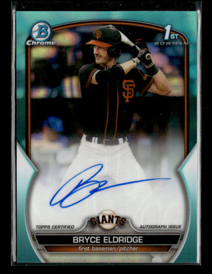 2023 Bowman Chrome 1st Bowman Bryce Eldridge Agua /199 Auto