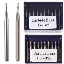 Dental Carbide Burs FG 329 330 For High Speed Handpiece Pear Midwest