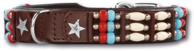 Lederhalsband Cheyenne Star Indianer Leder Halsband Indianerlook Akita Husky