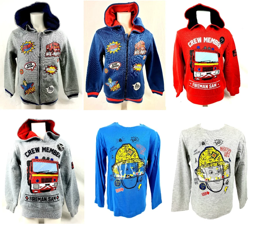 SUN CITY Feuerwehrmann Sam Hoodie Kapuzenpullover Pullover Sweatshirt Shirt Langarm