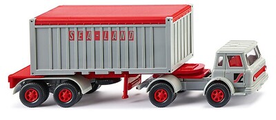 Wiking 052501 Containersattelzug 20' (Int. Harvester) ''Sealand'' 1:87 NEU OVP--