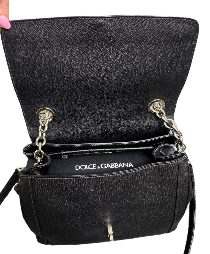 Dolce & Gabbana Padlock Top Handle Leather Bag | eBay