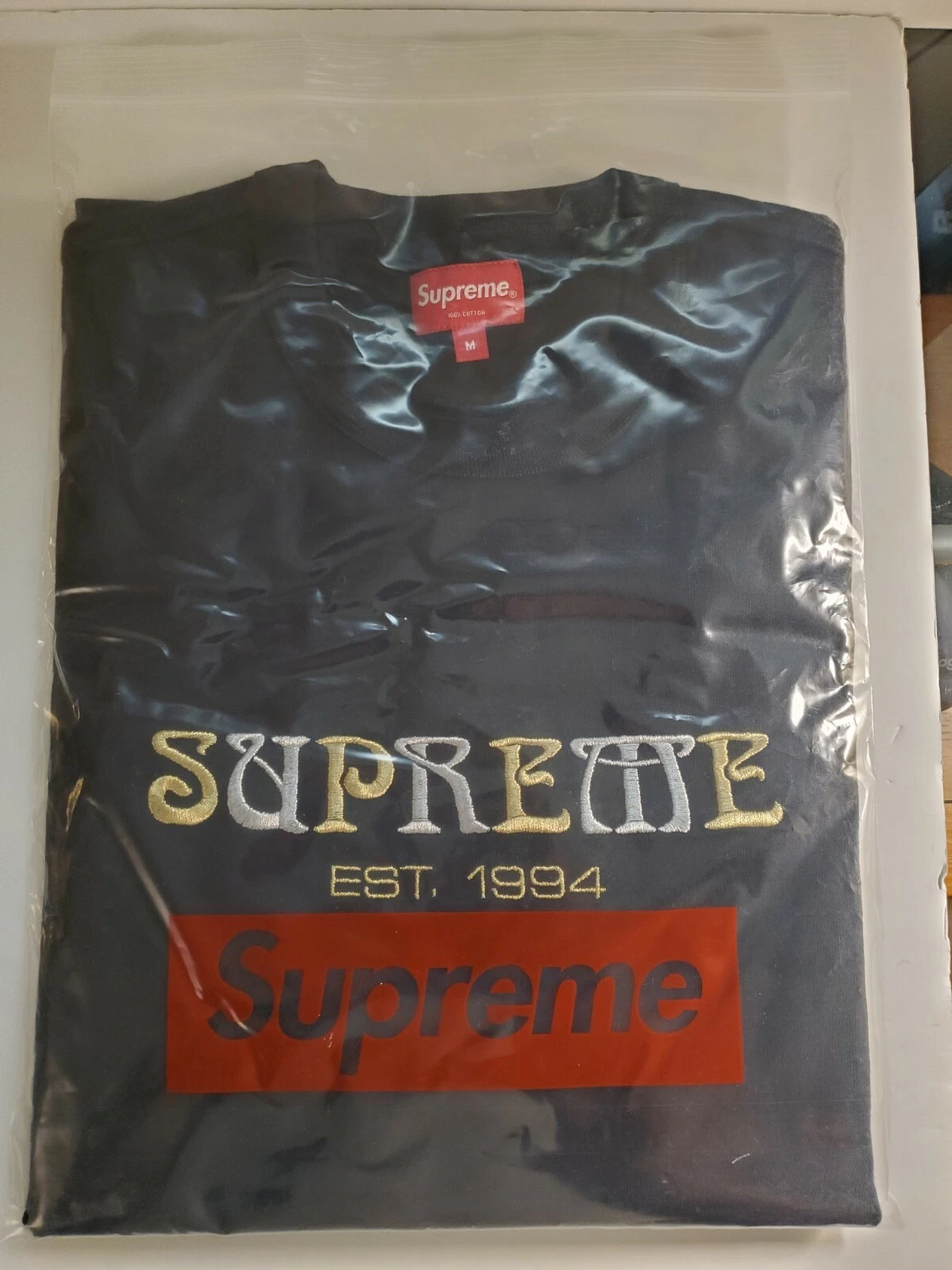 New on Bag Supreme Nouveau Logo Tee Black Medium plus Free Shipping!