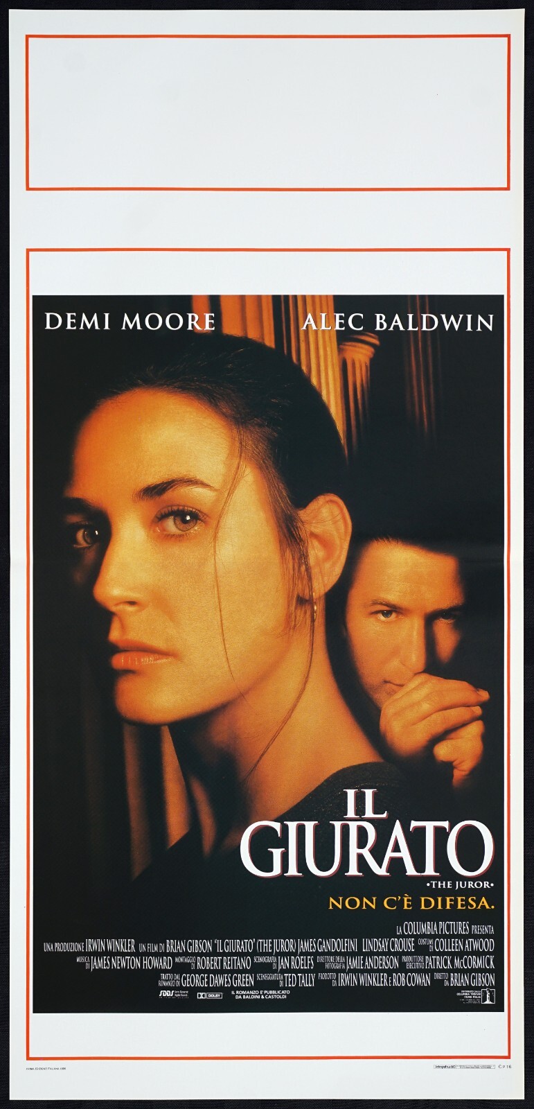 Locandina originale film Il giurato (1996) - Regia di Brian Gibson