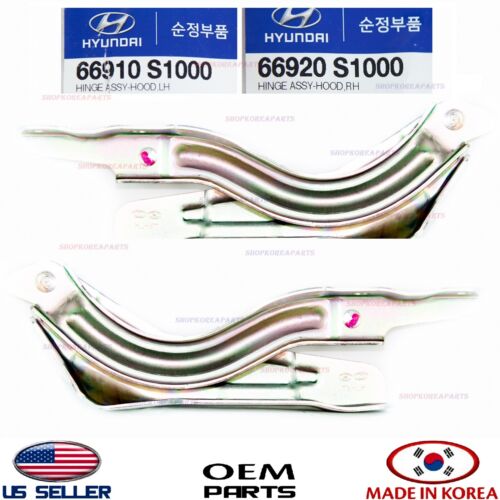 HOOD HINGE RIGHT & LEFT SIDE (set 2pcs) ⭐OEM GENUINE⭐ HYUNDAI SANTA FE 2019-2023 - Picture 2 of 6