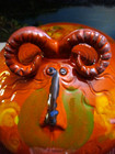 1970s Pacific Coast Orange Ram Casserole Dish Signed B. Welsh Stoneware Ceramic — photo 10
