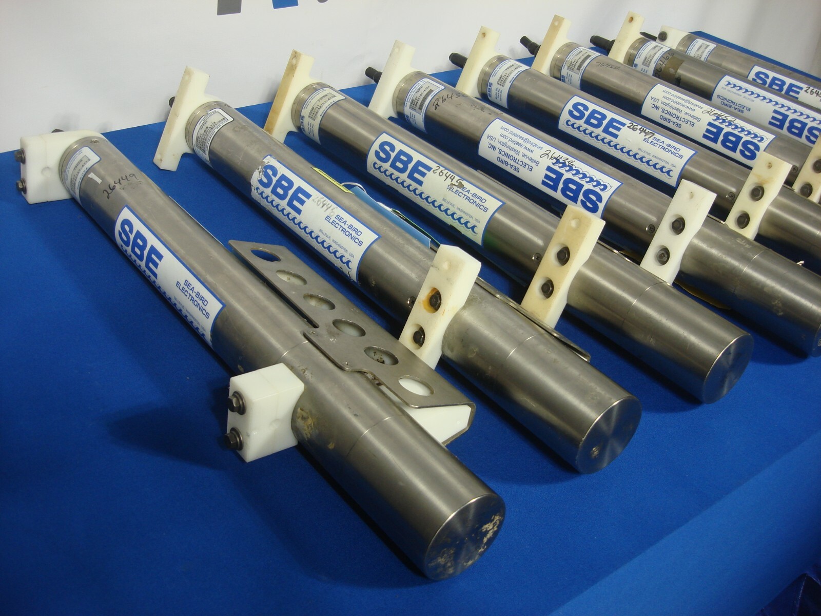 Lot of 8 Sea Bird SBE 37SMP 42757 Conductivity Temperature Recorder 7,000 Meter