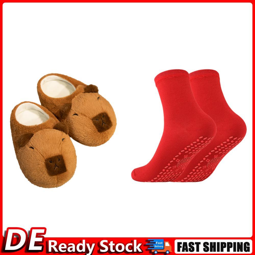 APL Ciabatte Donna Peluche Capybara Pantofole Antiscivolo Morbide Outdoor Inverno H