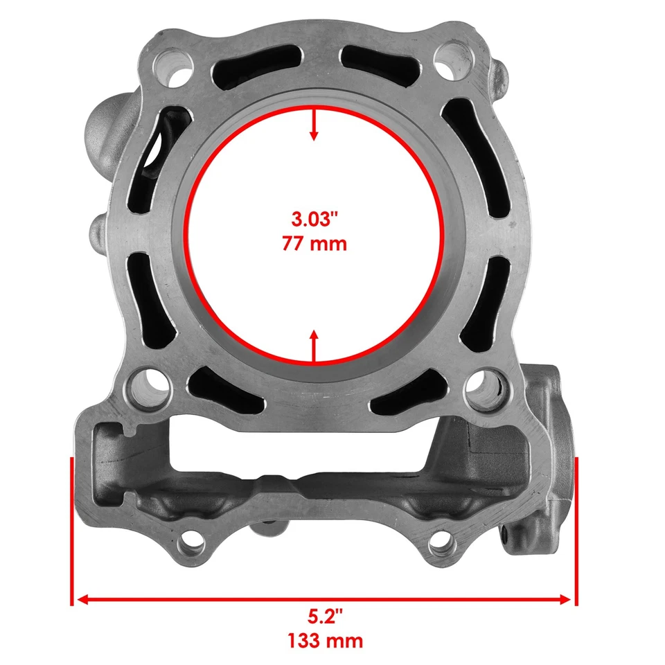 77mm Cylinder For Yamaha WR250F YZ250F 2007 2008 2009 2010 2011 2012 2013 - Image 2 of 4