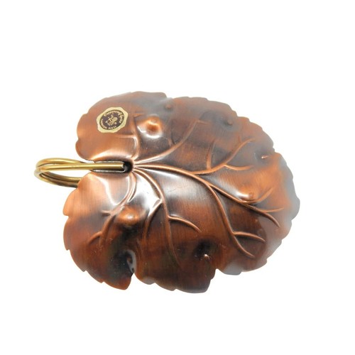 Copper Craft Guild Leaf Shape Candy Trinket Ring Dish Made USA Vintage - Picture 5 of 6