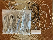 Apple 3ft White + 10ft White Cables + IWalk Portable Power Pack Bundle iPhone 15