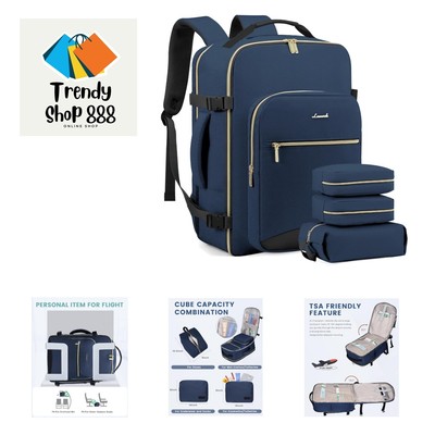 Travel Backpack for Women Men as Personal Item Flight Approved, 40L Luggage C...