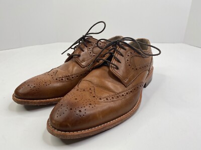 Johnston & Murphy  J&M 1850 Sheepskin suede wing tip shoes sz 13 Johnston & Murphy J&M Est 1850 Collection Brown Oxford  main image 2