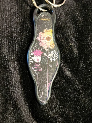 NEW Munio Self Defense Key Chain Modern Flowers Kubaton Personal Safety