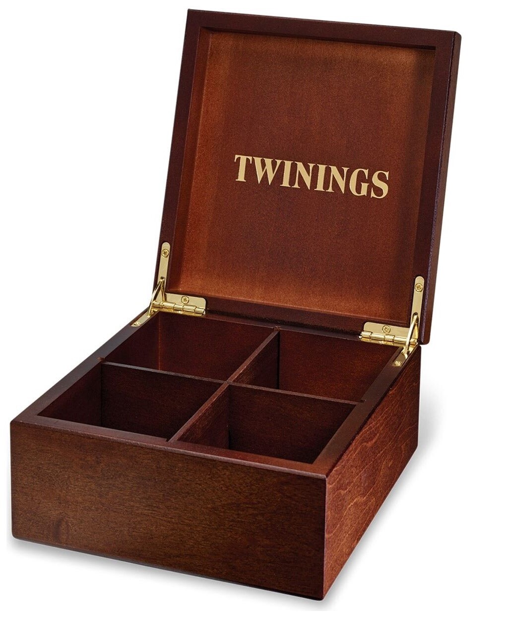 Twinings Compartment Wooden Tea Chest Box Teabag Enveloped Pyramid Teas