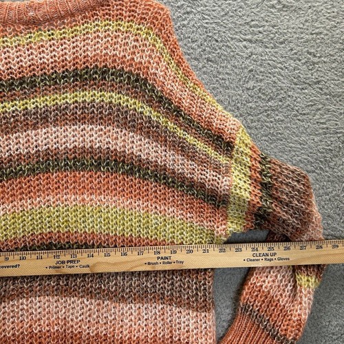 American Eagle Sweater Womens Medium Multicolor Striped Chunky Knit Oversized - Picture 10 of 11