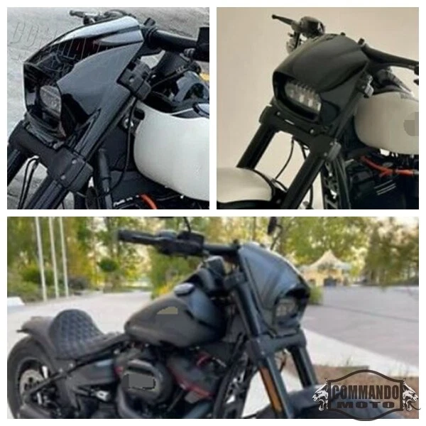 For Harley Fat Bob FXFB  FXFBS 2018-2024 Headlight Fairing Cowl & Mount Kit - Image 4 of 4