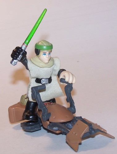 8 figuras de acción de Star Wars Galactic Heroes Luke Skywalker/Speeder Bike Wave - Imagen 3 de 3