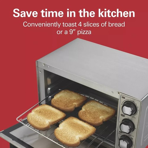 Hamilton Beach Countertop Toaster Oven & Pizza Maker Stainless Steel 31401 - Picture 4 of 5