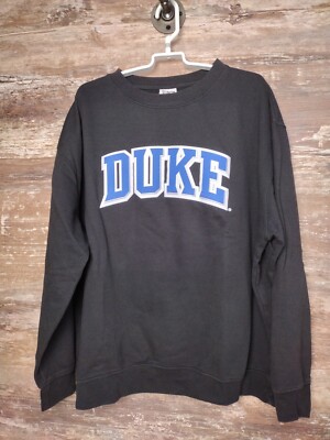 NWOT Vintage Duke University Embroidered Black Sweatshirt XL TRT - Main Image