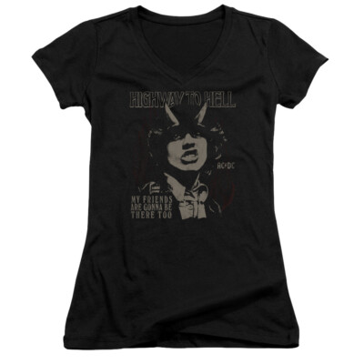 AC/DC Highway to Hell My Friends Juniors V-neck Shirt