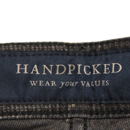Handpicked NWT Chinos / Casual Pants Size 33 US Brown Plaid Cotton Blend - Picture 10 of 18