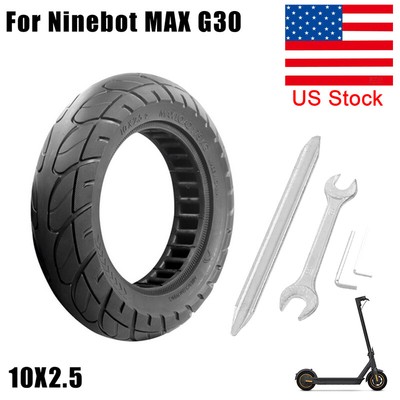 US - 9.5x2.5 Off-road Solid Tire for NIU KQI3 Electric Scooter Replacement Parts