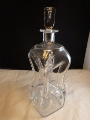 KASTRUP HOLMEGAARD CRYSTAL JACOB BANG  GLASS KLUK KLUK 12'' DECANTER