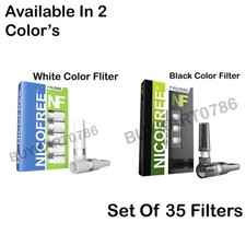 Nicofree Cigarette Filters Safety for Dokha / Medwakh Pipe - Set of 35 Filters