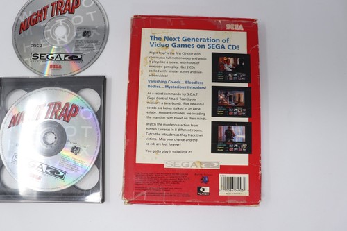 Rare 1992 Night Trap Red Box US Version Sega CD Complete, Cardboard Box & Manual - Picture 8 of 24