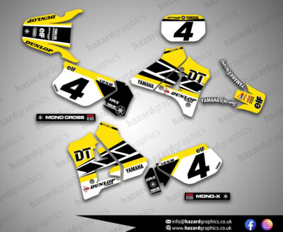 Yamaha DT 125R DTR DT125R 125R 200R Graphics Kit Sticker Decal (Yellow #4)