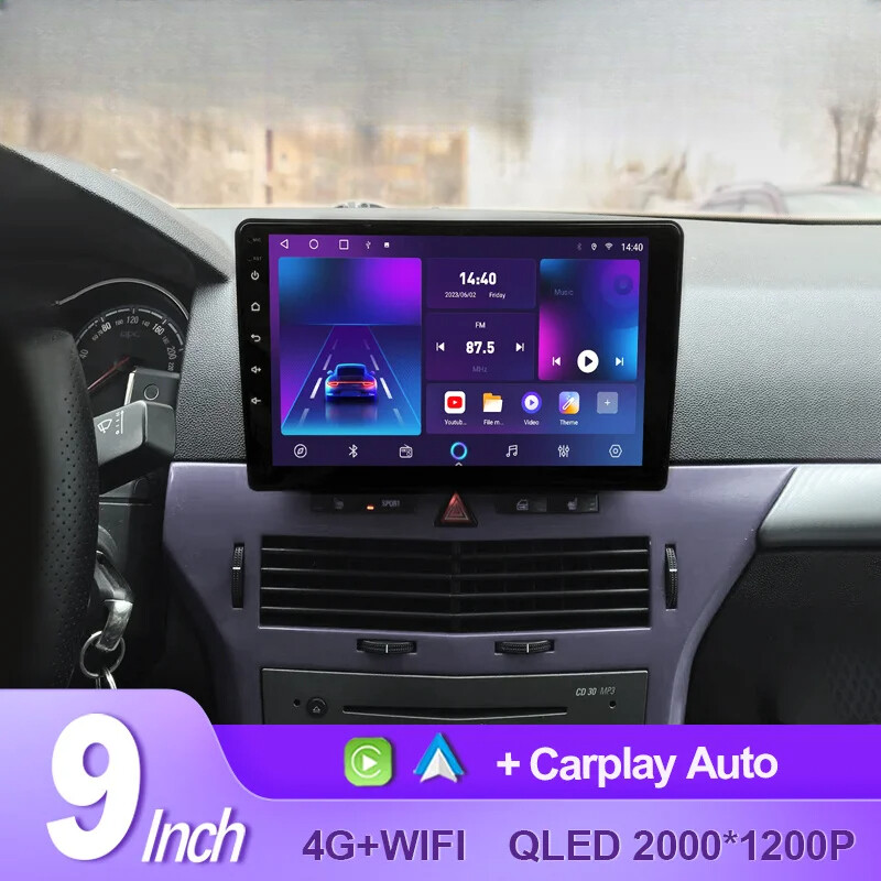 For Opel Astra H 2006-2014 2K QLED Android 13 Car Radio Multimedia