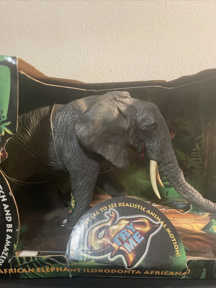 NUEVO 1999 Wow Wee Inc • GIGANTES DE LA SELVA ELEFANTE AFRICANO Animal Tropics Foto 3 de 4