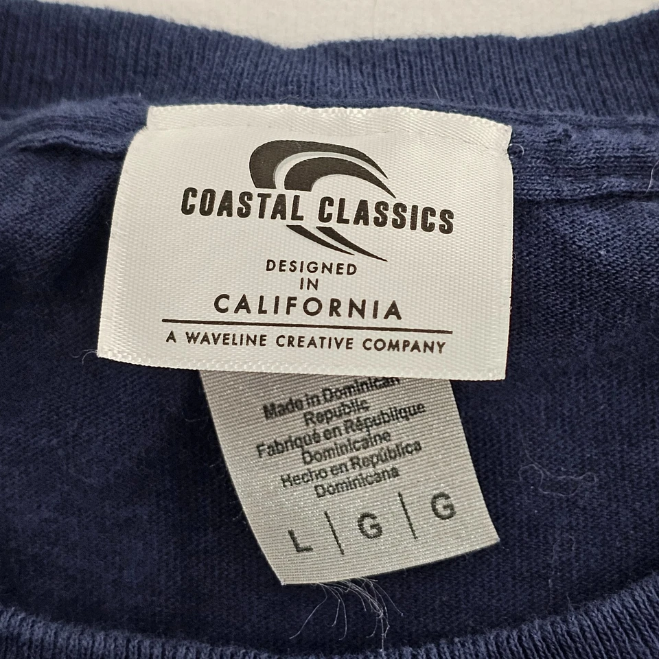 Camiseta Island Water Sports Deerfield Beach FL Azul Manga Corta Algodón Para Hombre L Foto 4 de 4