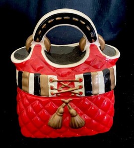 David's Cookie Jar In The Form Of A Quilted Purse